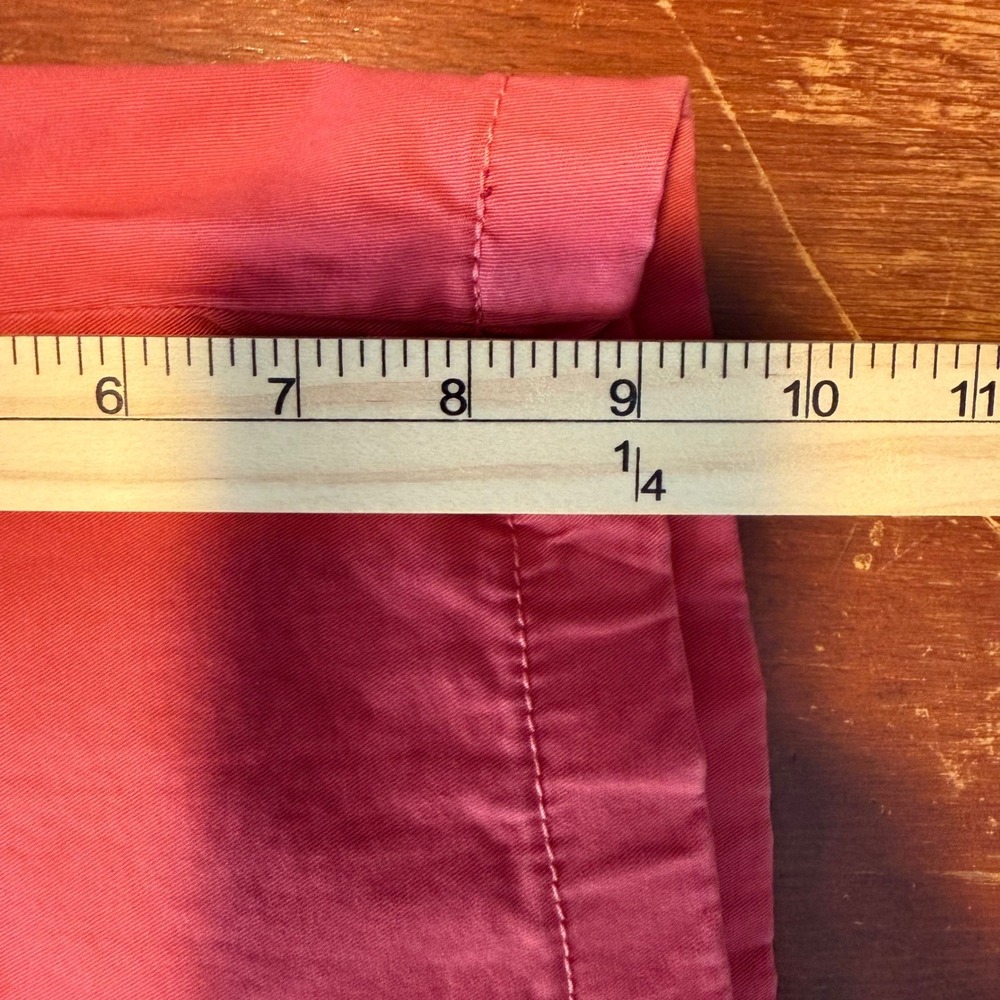 IZOD Chino Shorts Men 34 Red Saltwater Stretch Classic Fit 9.5 Inseam *READ* - Picture 9 of 10